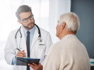 доктор и пожилой мужчина